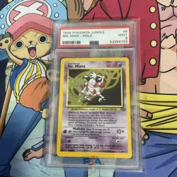 Pokemon PSA 9 Mint Mr. Mime Jungle Unlimited Holo #6 - Image 1