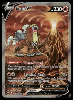Pokemon Cards Entei V GG36/GG70 Crown Zenith Galarian Gallery Holo Rare V NM - Image 1