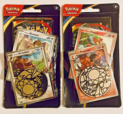 Pokemon TCG Phantasmal Flames - 2x Premium Checklane Blister (Greedent+Magcargo) - Image 1