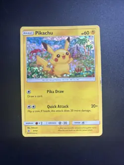 Pikachu 4/12 McDonald's Promo 2018 M18 Pokemon TCG MP - Image 1