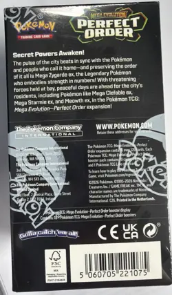 Pokemon TCG Perfect Order Half Booster Box Factory Sealed 18 Packs - Image 3