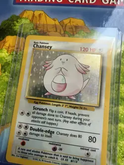 Pokemon Chansey 3/102 Base Set Holo Rare English 1999 LP Vintage WoTC - Image 3