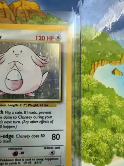Pokemon Chansey 3/102 Base Set Holo Rare English 1999 LP Vintage WoTC - Image 4