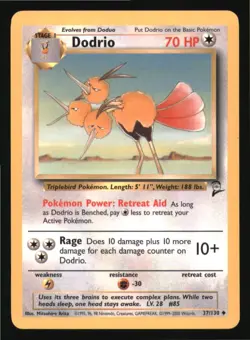 Dodrio 37/130 Uncommon Base Set 2 Pokemon Lightly Played - Image 1