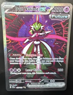 Pokemon TCG Iron Valiant Ex 157/131 SIR Prismatic Evolutions NM - Image 1