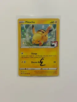 Pikachu 065/202 Event Variant Prize League Promo Cosmo Holo NM Pokemon E - Image 1