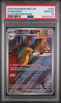 Gumshoos Pokemon Meg En-Mega Evolution 153/132 PSA 10 - Image 1