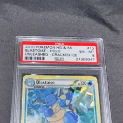 Blastoise - (Cracked Ice Holo) 13/95 2010 Pokemon HeartGold SoulSilver PSA 8 - Image 2