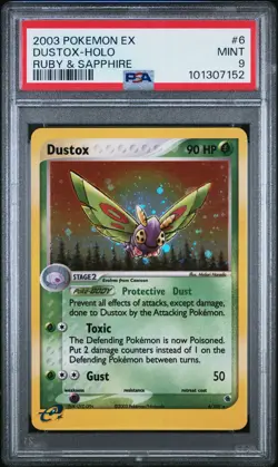 2003 Pokemon EX Ruby & Sapphire Dustox Holo 6/109 PSA 9 - Image 1