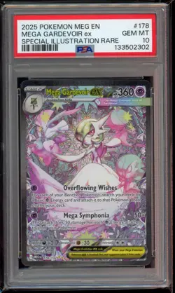 2025 Pokemon Mega Evolutions EN Mega Gardevoir ex #178/132 SIR PSA 10 Gem Mint - Image 1