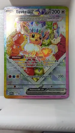Eevee ex 174 SVP: Scarlet & Violet Promo Holo 2025 200 HP Basic EX Pokemon TCG - Image 1