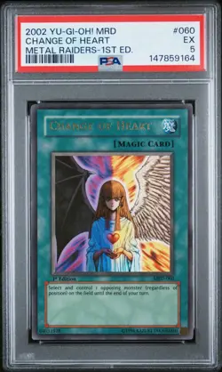 Yu-Gi-Oh Change of Heart MRD-060 1st Edition PSA 5 Metal Raiders yugioh | ultra - Image 1