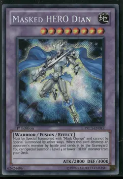 Masked HERO Dian PRC1-EN019 Secret Rare Yu-Gi-Oh 1st Edition Near Mint - Image 1