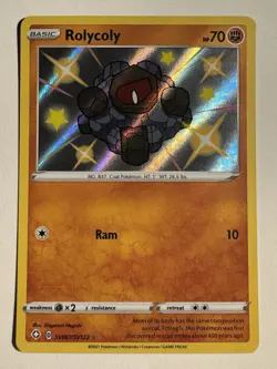 Rolycoly SV067/SV122 Shining Fates Baby Shiny Rare Pokemon Card NM - Image 1