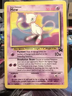 Mew #8 Black Star Promo Rare Vintage Pokemon Card - MINT - Image 1
