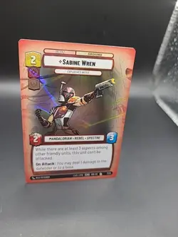 Star Wars Unlimited Foil Hyperspace OP Card 17/20 Sabine Wren - NM - Image 2