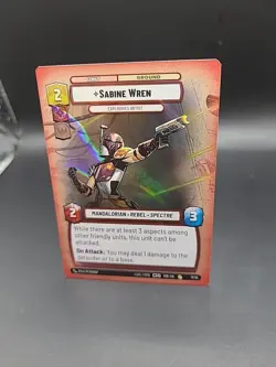 Star Wars Unlimited Foil Hyperspace OP Card 17/20 Sabine Wren - NM - Image 3