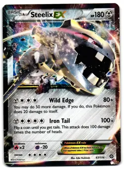 Steelix EX 67/114 - Steam Siege Rare EX Pokemon TCG Holo - LP Card - Image 1