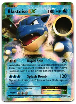Blastoise EX 21/108 - Evolutions Rare EX Pokemon TCG Holo - M/LP Card - Image 1