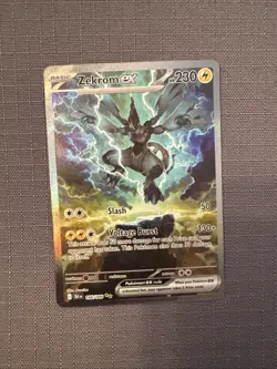 Pokemon Black Bolt Zekrom EX TCG Special Illustration Rare Card 166/086 NM - Image 1