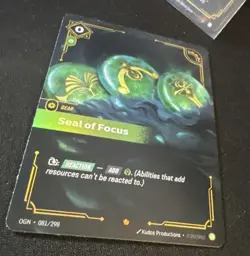 League of Legends OGN Gear Card Lot x Seal of Focus 081/298 RIFTBOUND ORIGNS - Image 4