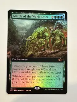 MTG March of the World Ooze Extended Art Foil NM - Image 1