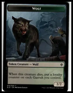 Throne of Eldraine #14 Wolf Token - Image 1