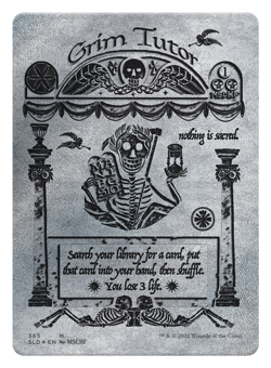 Grim Tutor Full Art Silver Etched Foil - SLD 365 - Near Mint - EN MTG Magic - Image 1