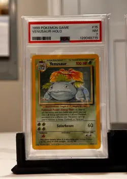 Pokemon Venusaur 15/102 Base Set PSA 7 Holo Rare Stage 2 English 1999 - Image 1