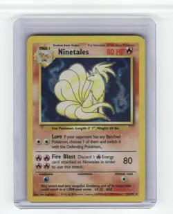 Ninetales Base Set Holo Rare,Holo Pokemon Heavily played - Image 1