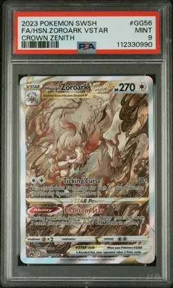 Pokemon TCG Hisuian Zoroark VSTAR Crown Zenith GG56/GG70 PSA 9 - Image 1