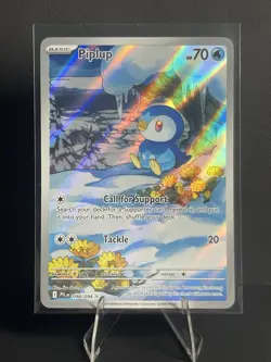 Illustration Rare Piplup Pokemon Card Phantasmal Flames 098/094 NM Pack Fresh! - Image 1