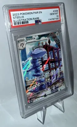 2023 Pokemon Paradox Rift Steelix #208 Illustration Rare – PSA 10 GEM MINT - Image 4