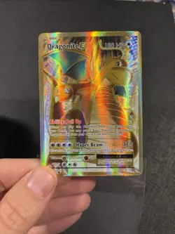 Dragonite EX (Full Art Gold) 106/108 Evolutions Holo Pokemon TCG - Image 1