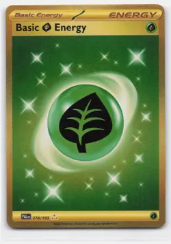 BASIC GRASS ENERGY 278/193 HYPER RARE PALDEA EVOLVED POKEMON LIGHTLY PLAYED - Image 2
