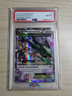 2015 M Rayquaza EX XY ROARING SKIES #76 PSA 8 Pokemon Graded 76/108 Mega NM-MT - Image 4