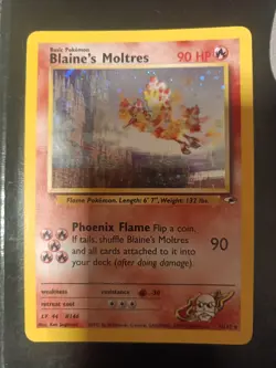 Pokemon Blaine's Moltres Gym Heroes Holo Eng Inglese - Image 1