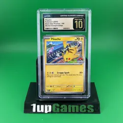 Pikachu Pokemon Black Star Promo 190 2024 World Championships CGC Pristine 10 - Image 1