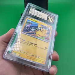 Pikachu Pokemon Black Star Promo 190 2024 World Championships CGC Pristine 10 - Image 5