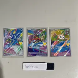 Pokemon First Partner Alolan Starters Lot Popplio Litten Rowlet - Image 1