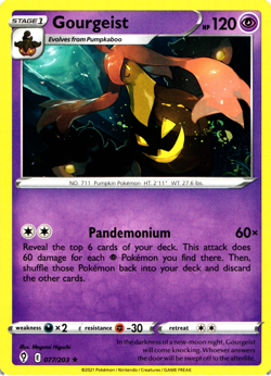 Gourgeist 077/203 Evolving Skies Rare Near Mint Pokemon DNA GAMES - Image 1