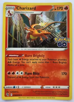 Charizard 010/078 - Pokemon GO - Holo Rare - NM/MT - Pokemon TCG - Image 1