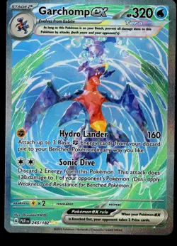 Pokemon TCG Garchomp EX #245/182 Sv04: Paradox Rift-NM - Image 1