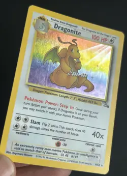 Pokemon TCG Dragonite 4/62 Fossil Holo LP/MP - Image 3