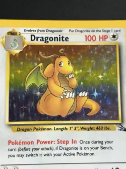 Pokemon TCG Dragonite 4/62 Fossil Holo LP/MP - Image 4