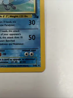 Holo | Pokemon TCG 1999 | Fossil | Articuno 2/62 - Image 5
