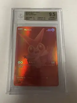 BECKETT 9.5 RED VICTINI BWR SCARLET& VIOLET BLACK BOLT 171/086 POKEMON TCG - Image 1