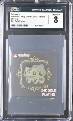 Bulbasaur Pokemon Candy Stickers Korean Striking 24k Gold Plating - Image 1