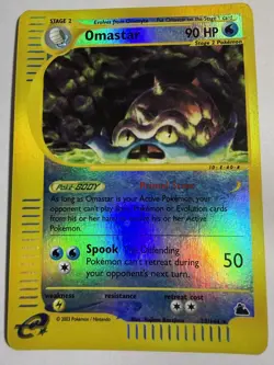 Omastar 23/144 Pokemon TCG 2003 Skyridge Rare Reverse Holo LP - Image 1
