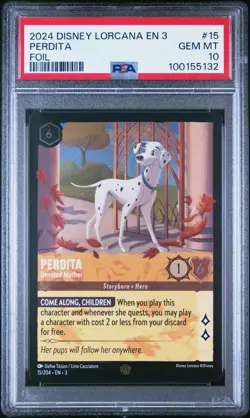 2024 DISNEY LORCANA EN 3-INTO THE INKLANDS FOIL PERDITA - DEVOTED MOTHER PSA 10 - Image 1